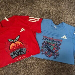 Peachtree Road Race TShirts, 2024 & 2025 ADIDAS Women's Small, lot of 2